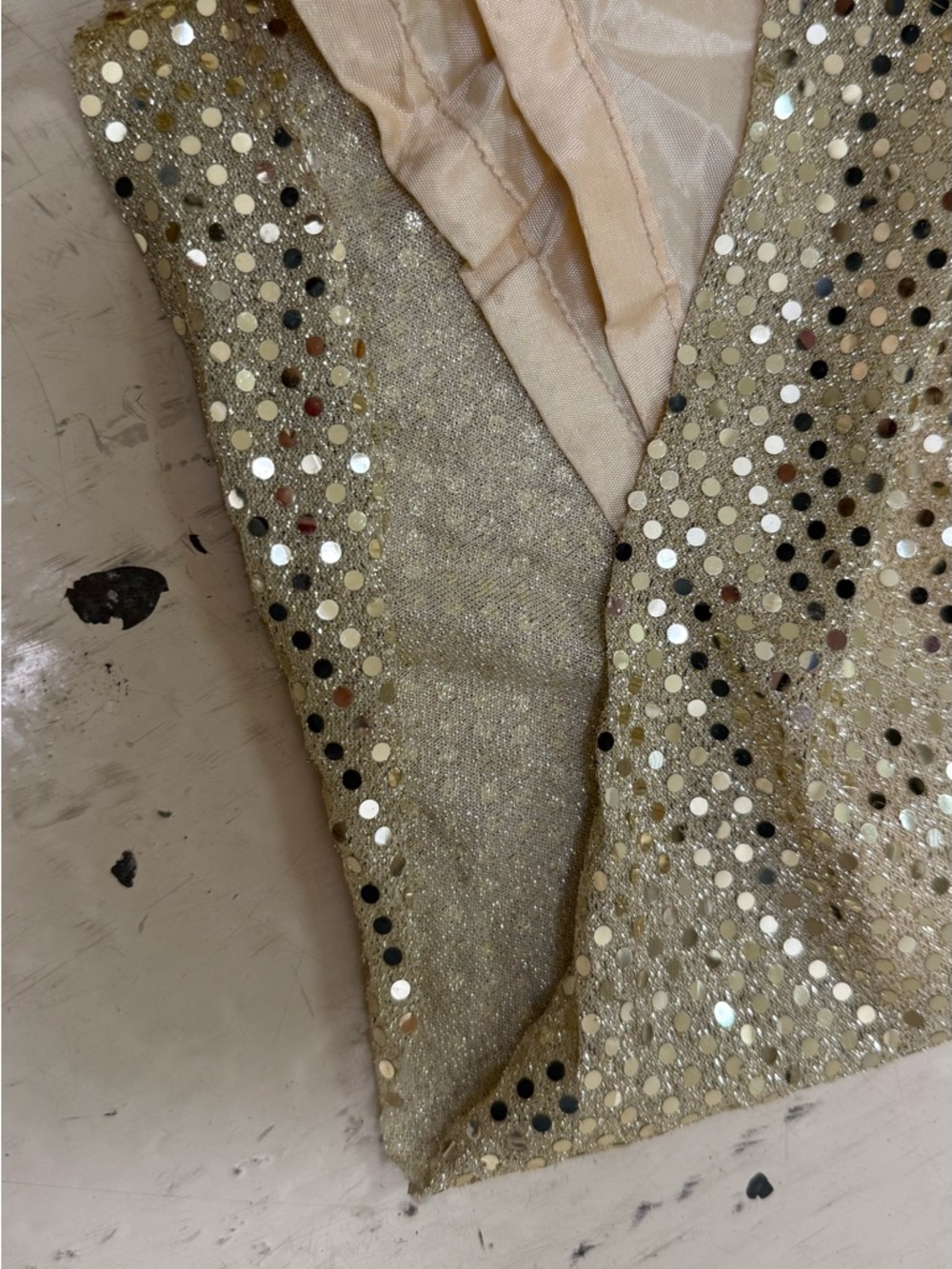 Y2K 90s Sequin Maxi Gold Formal Dress - Picture 3 of 16